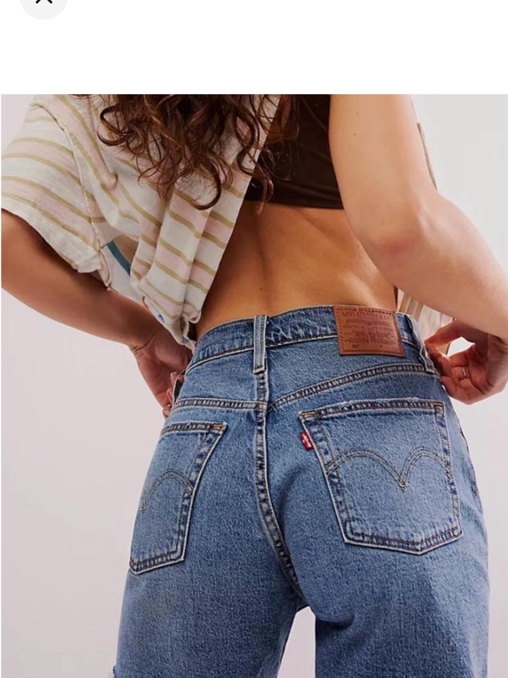 Levi's Classic Blue Boyfriend Denim Shorts